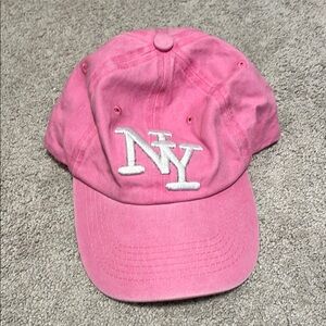 Pink NY Logo baseball hat